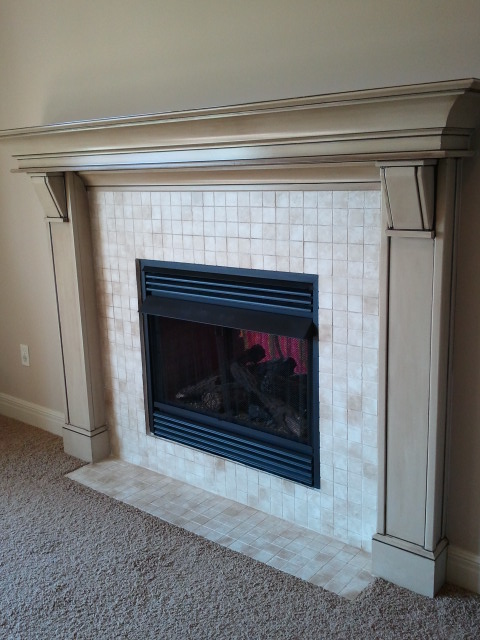 Painted Fireplace Tile = Jennifer Allwood