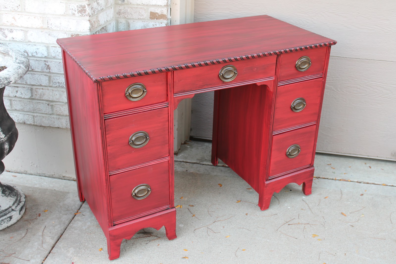Red Glazed Desk Jennifer Allwood 1