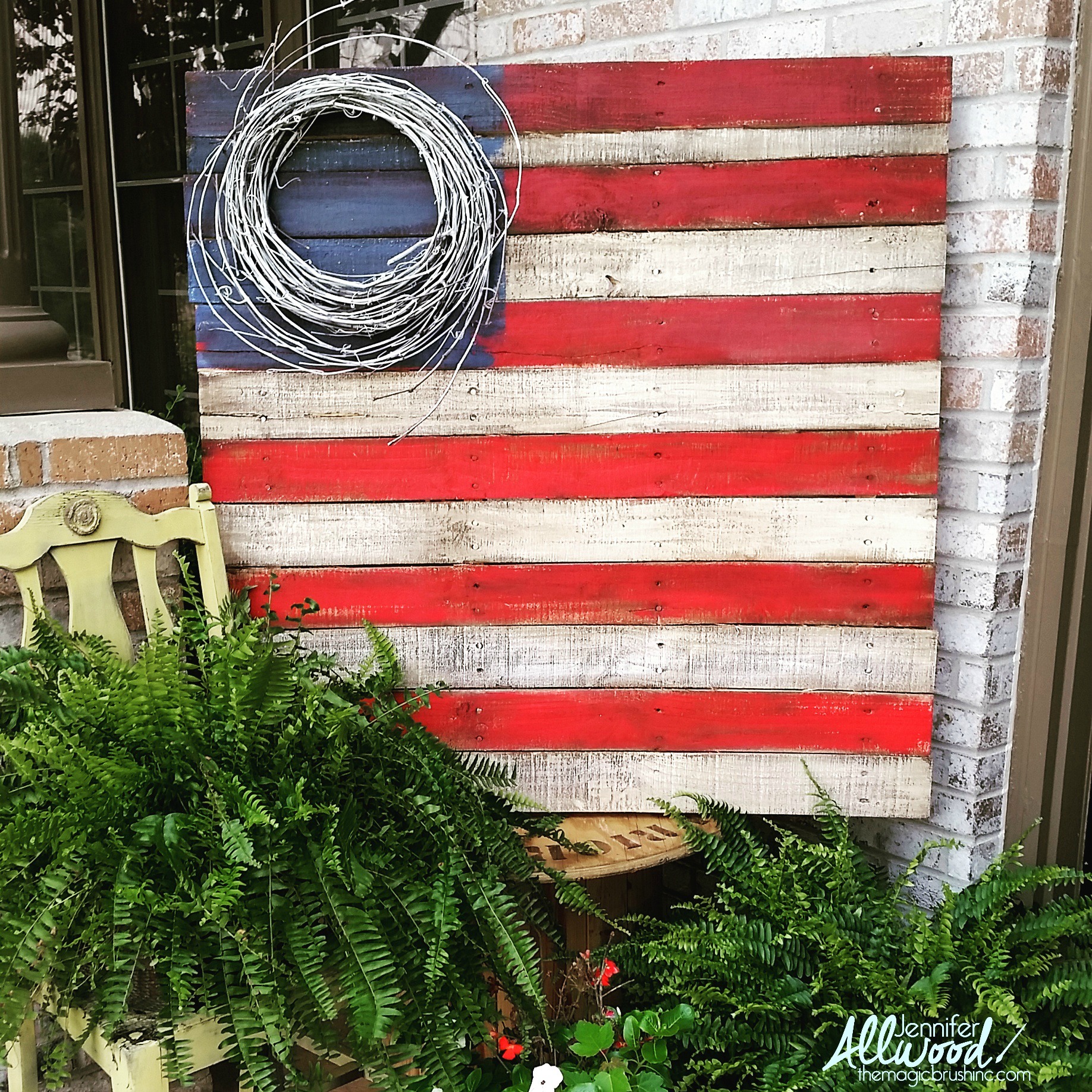 Patriotic pallet flags …. with a twist!