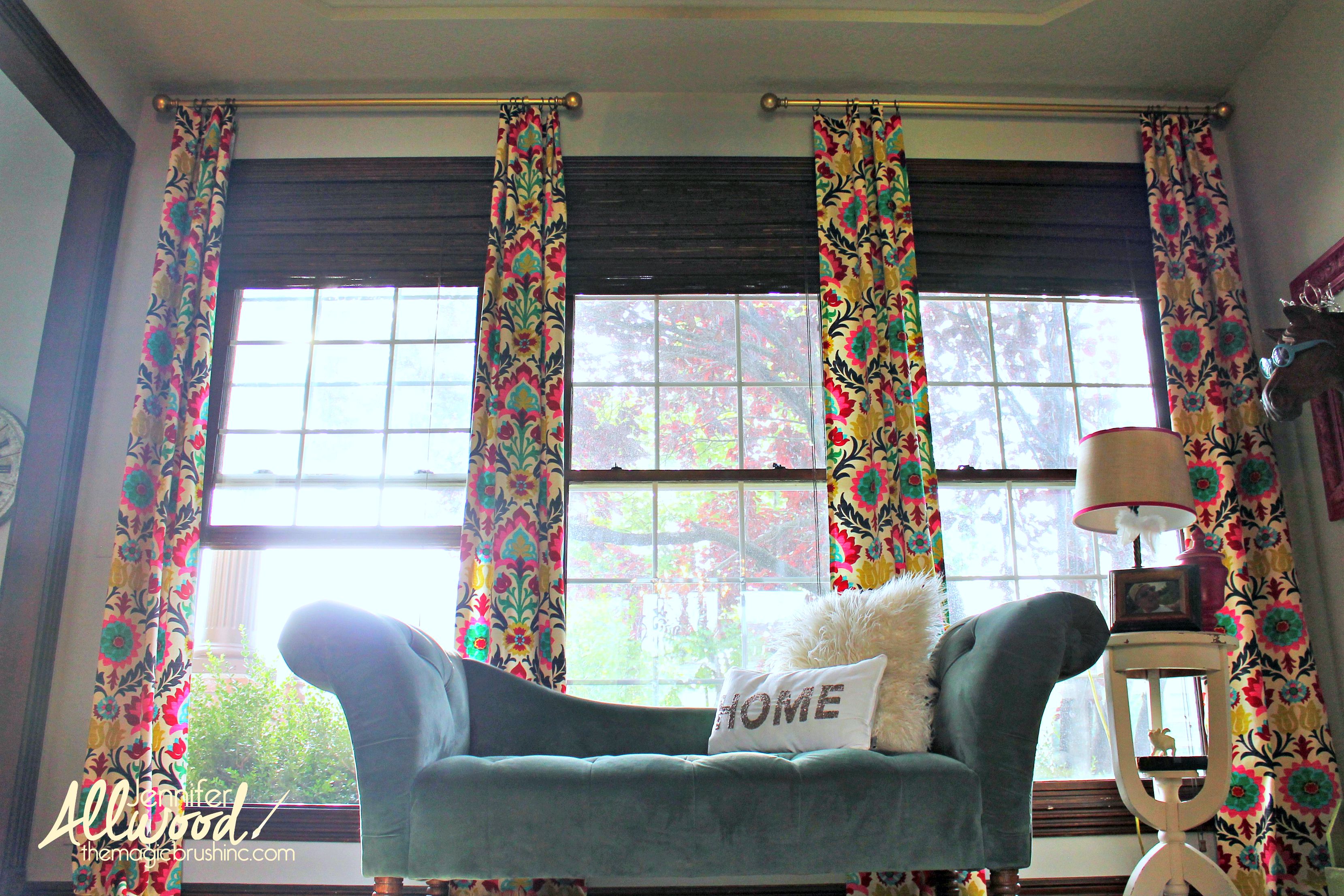 The HAPPIEST DIY office curtains in the world…. made by the girl who CAN’T SEW
