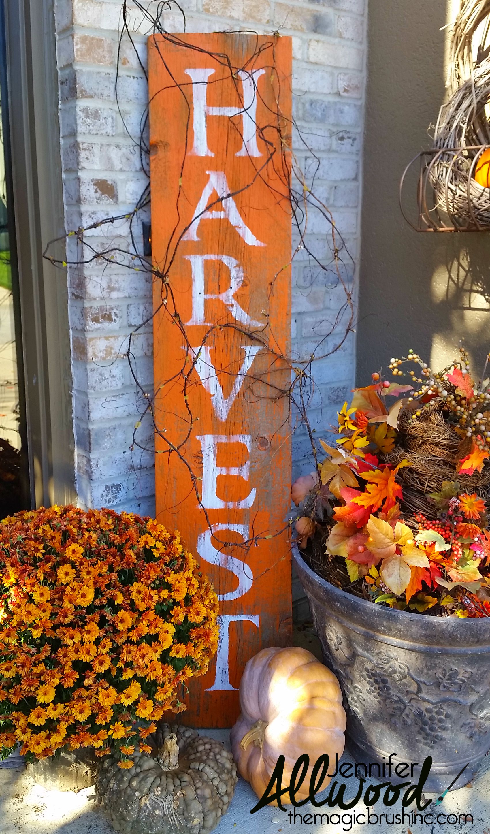 HARVEST Barnwood sign for fall – my pin that is going VIRAL on Pinterest!