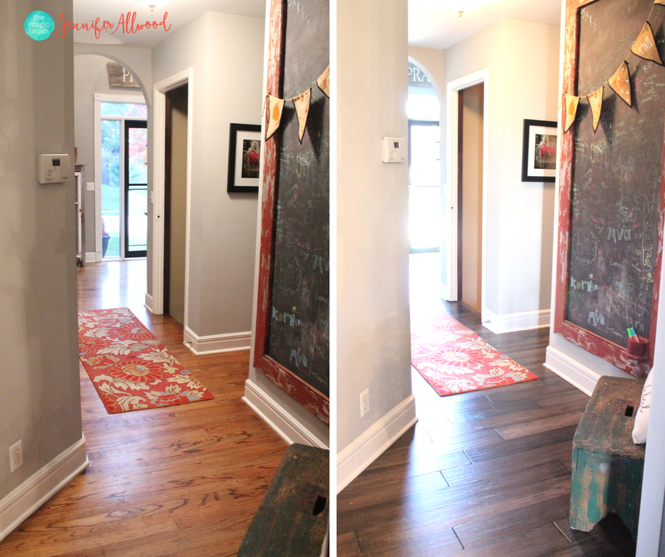 New Gray Hardwood Floors Before and After | Magic Brush