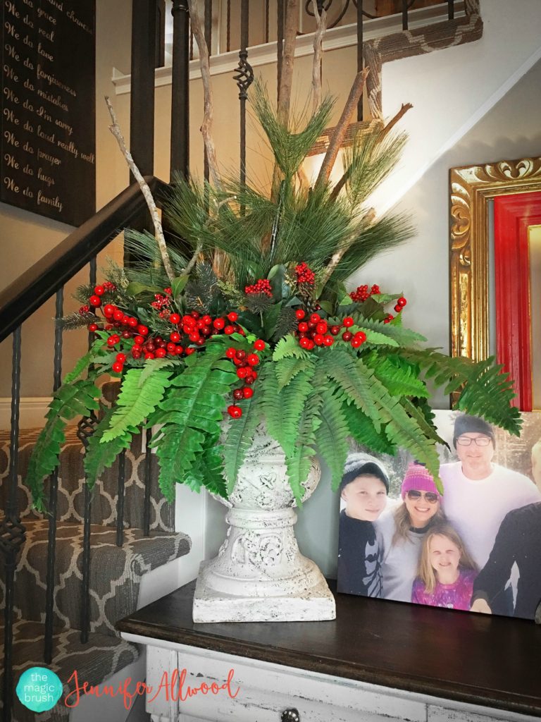 Easy DIY Christmas Urns & Christmas Floral Arrangements | Magic Brush