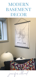 Black and white map for modern home decor