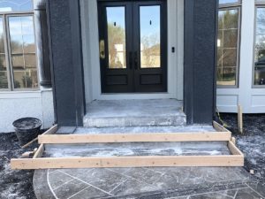 new bluestone steps being placed