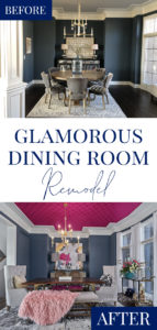 Blog post on our colorful and formal dining room remodel!