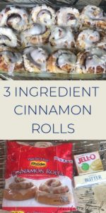 three ingredient cinnamon rolls