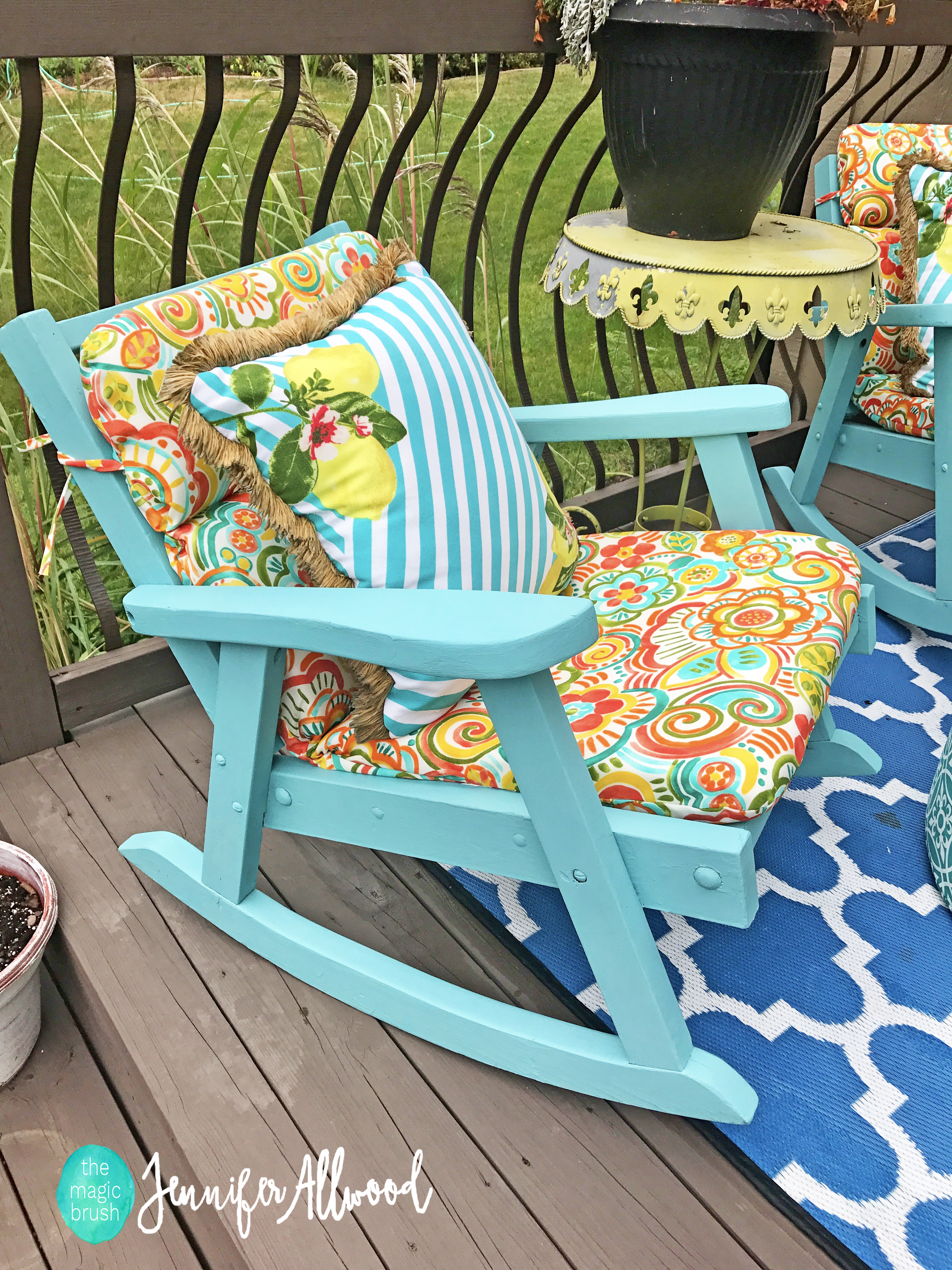 Painted Outdoor Rocking Chair Jennifer Allwood