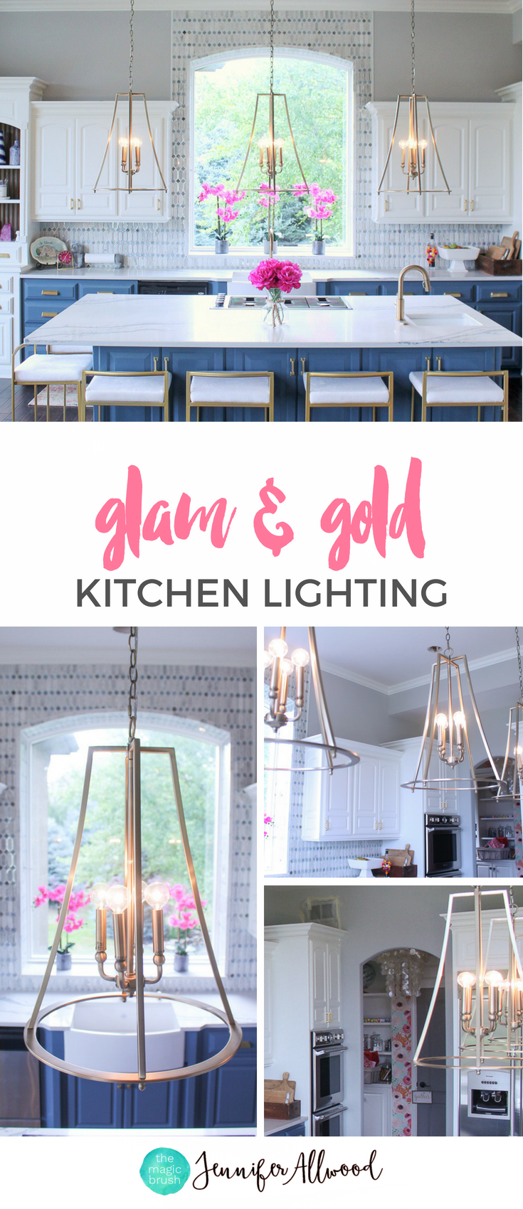 Gold Kitchen Lighting that has me totally obsessed!!!! Jennifer Allwood