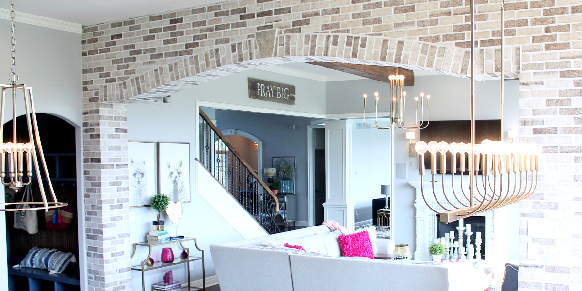 Our Light Brick Archway in Kitchen – A Comfy and Glam Update