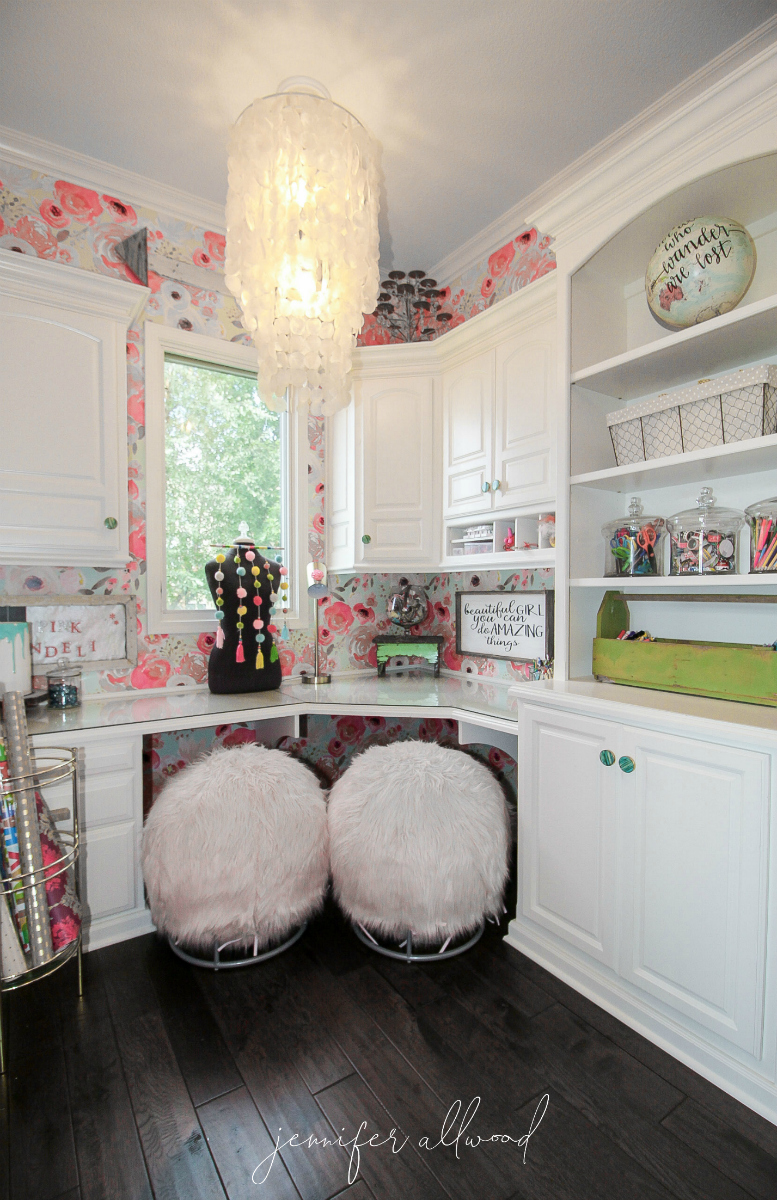 My Girlie Craft Room Makeover Reveal Jennifer Allwood