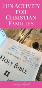 Blog post on a Fun Activity for Christian Families