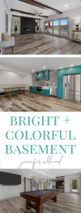 Bright, Colorful Basement Remodel!