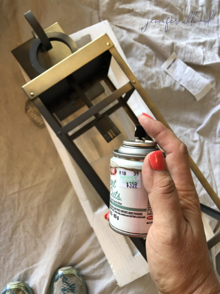 How to Spray Paint Outdoor Light Fixtures • Jennifer Allwood