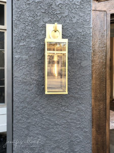gold outdoor lighting fixture